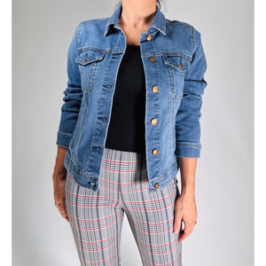 Women's Seven7 Denim Jean Jacket Blue M